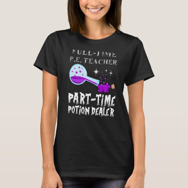 Potion Bottle Gothic PE Gym Teacher Costume Hallow T-Shirt (Front)