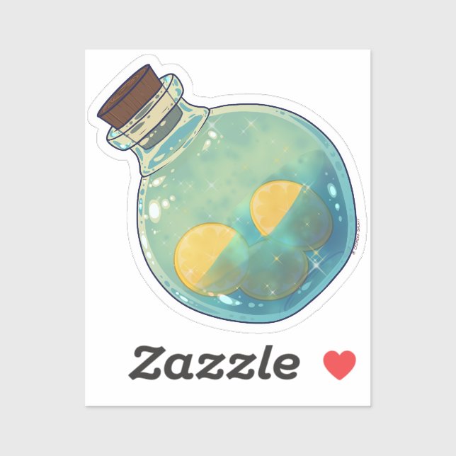 Potion Bottle - Lemon Mist Sticker (Sheet)