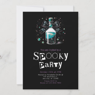 Potion Bottle Stars Modern Minimalist Halloween Invitation