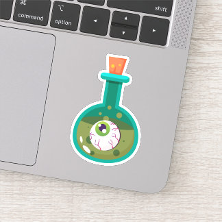 Potion Bottle with Eyeball Die Cut Sticker Decal