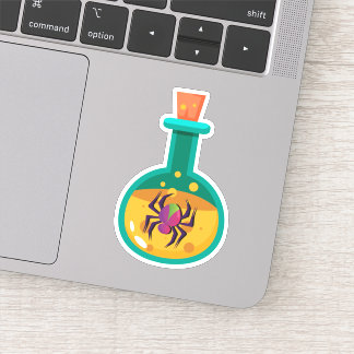 Potion Bottle with Spider Die Cut Sticker Decal