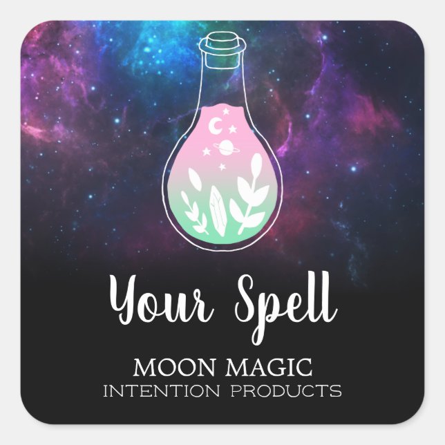 Potion Galaxy Black Witchcraft Labels (Front)