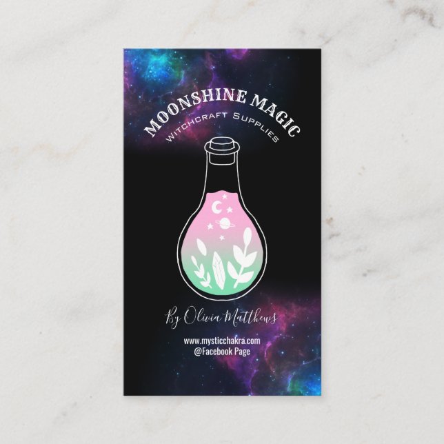 Potion Galaxy Witchcraft Business Card (Front)
