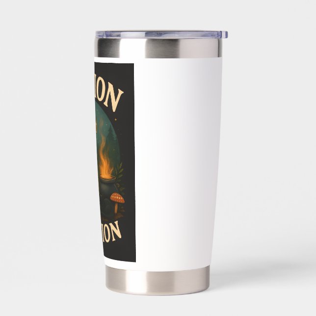 “Potion Motion” – Whimsical Witchy Halloween  Insulated Tumbler (Left)
