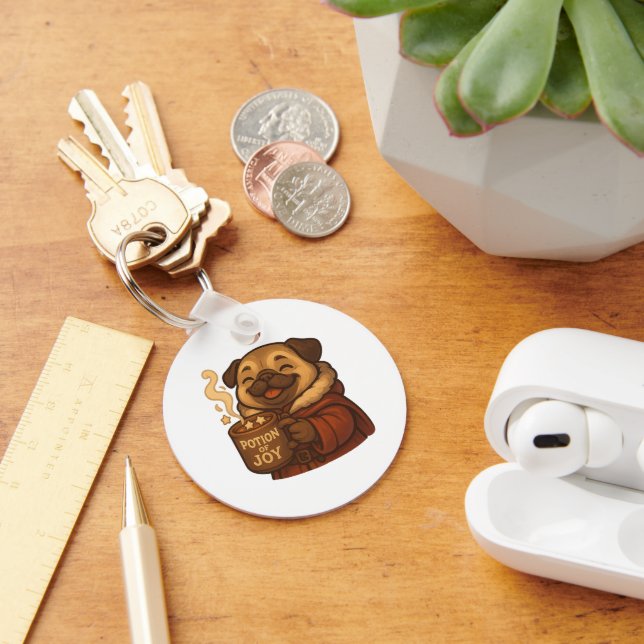 Potion of Joy Pug Keychains & Lanyards (Desk)
