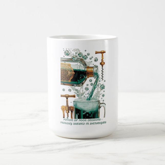 Potion of Poor Decisions Bottle Graphic Tee Coffee Mug (Center)