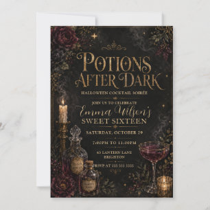Potions After Dark Sweet Sixteen Invitation
