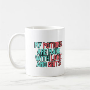Potions and Grits Southern Witches Witchy Humor Coffee Mug