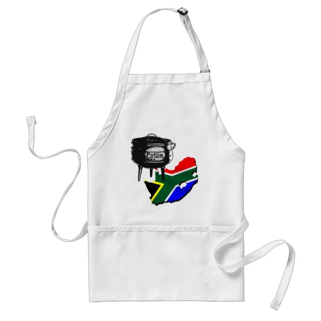 Potjiekos lovers South African flag gifts Adult Apron (Front)