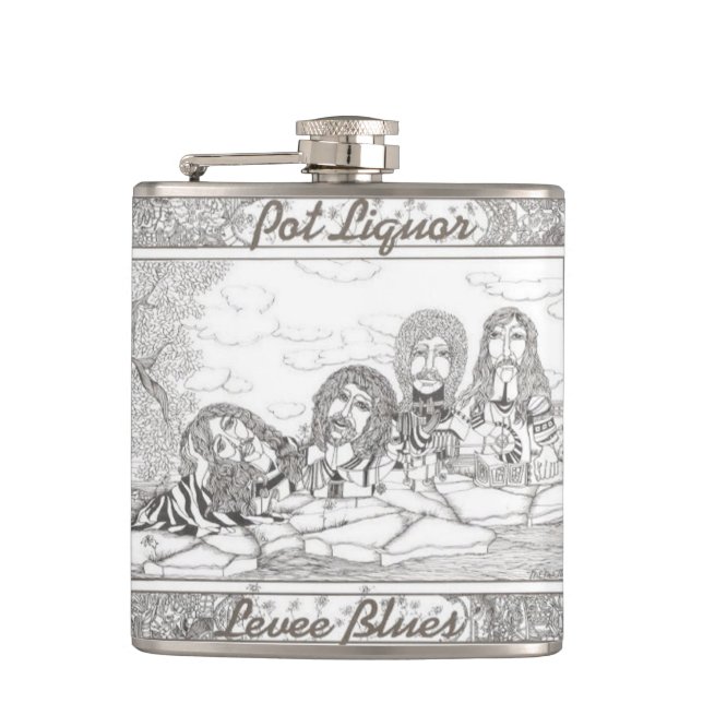 Potliquor Levee Blues Album Art Flask (Front)
