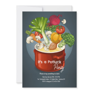 Potluck Dinner Party Invitation
