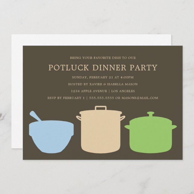 Potluck Dinner | Party Invite (Front/Back)