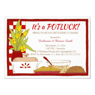 potluck lunch invitations zazzle