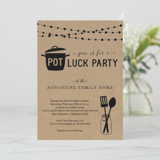 Potluck Party Invitation | Zazzle