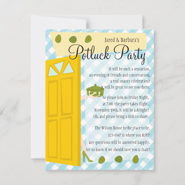 Potluck Party Invitation (Front)