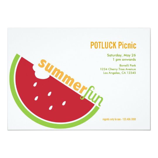 summer picnic invitation