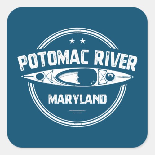 Potomac River Maryland Square Sticker