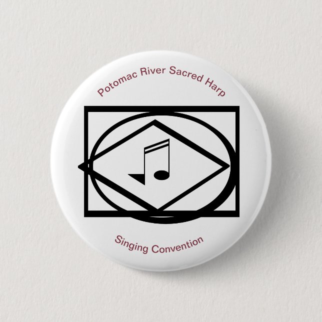 Potomac River Sacred Harp Singing Convention Button (Front)