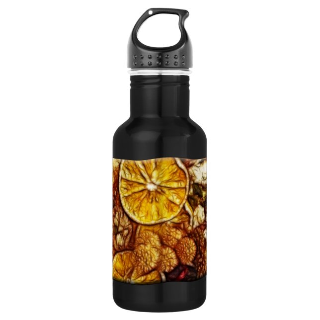 Potpourri Oranges Fractal Water Bottle (Front)