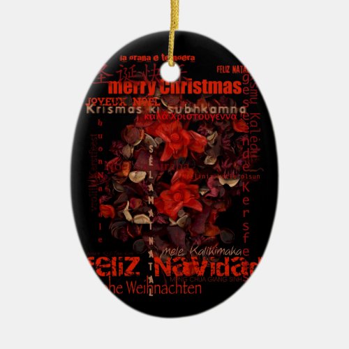 Potpourri World Christmas Navidad Message Ornament