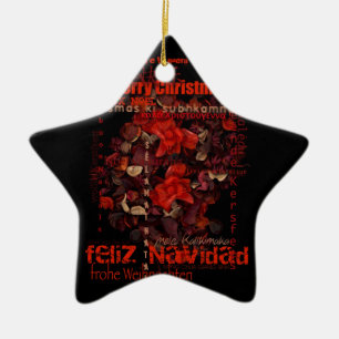 Potpourri World Xmas Navidad Noel Star Ornament