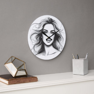 Potrait Design Beautiful Clock
