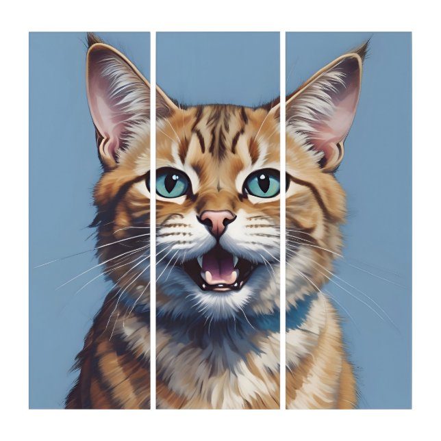 Potrait of a cat  triptych (Front)