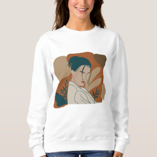 potraits flat design with boho colors sweatshirt