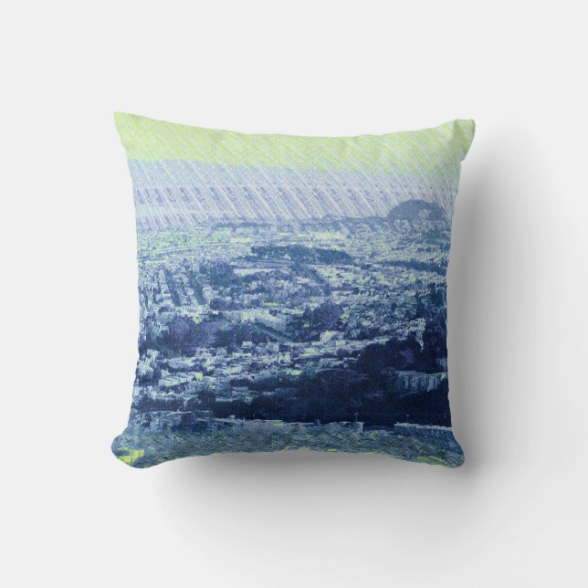Potrero from Twin Peaks ( San Francisco ) Throw Pillow (Front)
