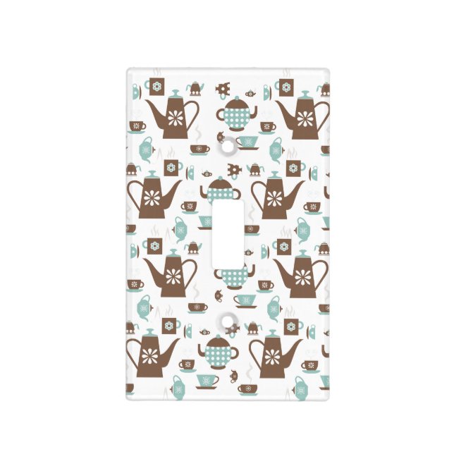 Pots and Cups Tea and Coffee Light Switch Cover (Front)