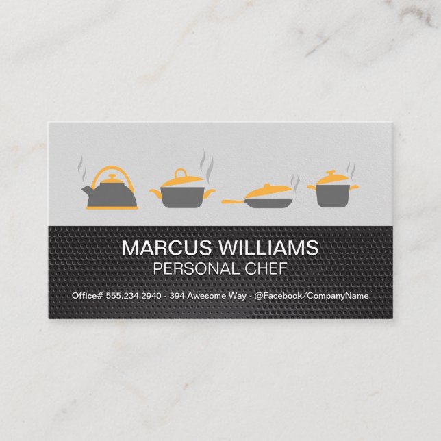 Pots and Pans | Executive Chef Business Card (Front)
