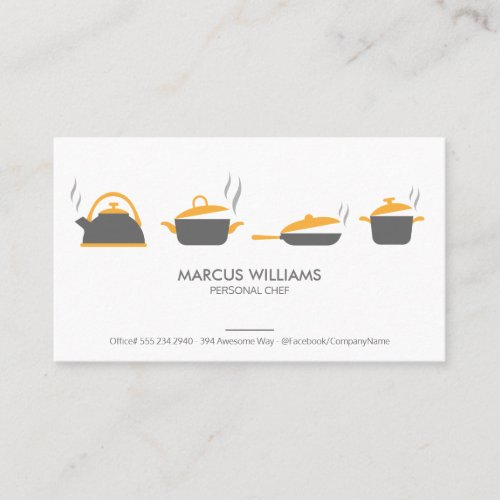 Pots and Pans  Executive Chef Business Card