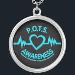 POTS...Heartbeat Silver Plated Necklace<br><div class="desc">necklace</div>