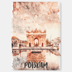 Potsdam Germany Watercolor Painting Magnet