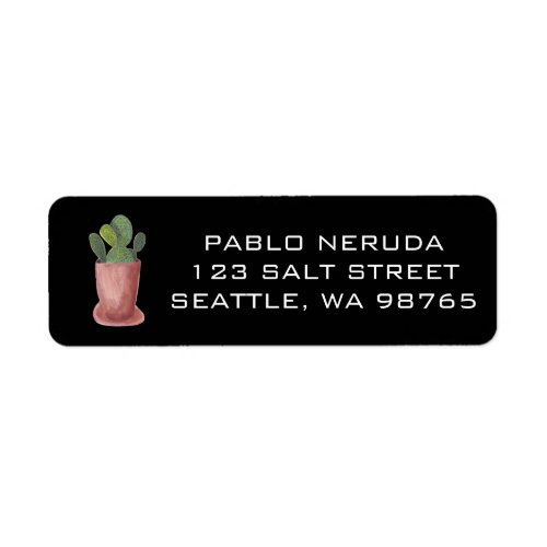 Potted Cacti Plant Succulents CUSTOM Mail Address  Label