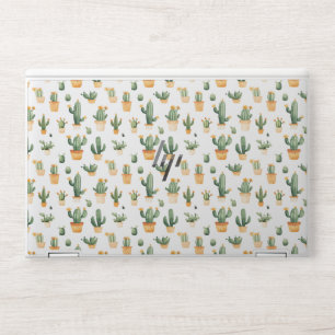 Potted Cactus on White HP Laptop Skin