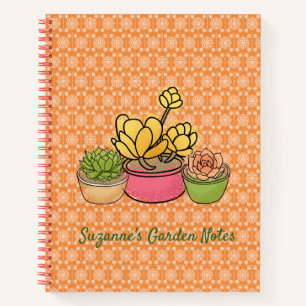 Potted Cactus Succulents Notebook