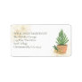 Potted Fir Tree Watercolor Winter Address Label