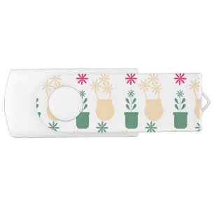 Potted Floral Garden Flower Pots Flash Drive