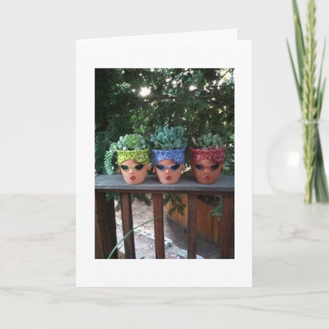 POTTED FRIENDS HANGING OUT-FANTASTIC BIRTHDAY CARD (Front)