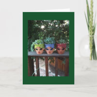 POTTED FRIENDS HANGING OUT TO SAY HAPPY BIRTHDAY