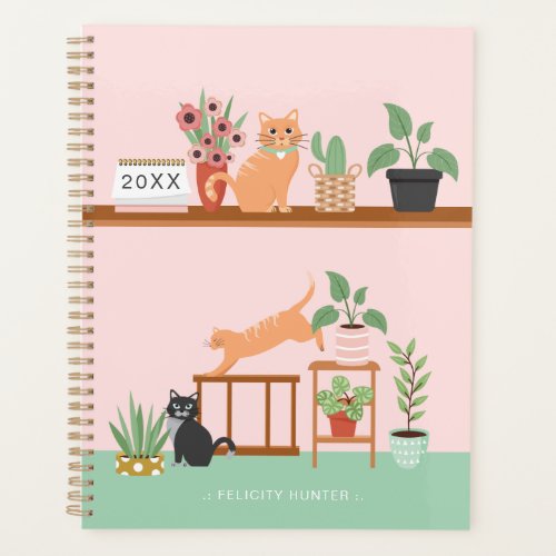 Potted House Plants  Cute Happy Cats Planner