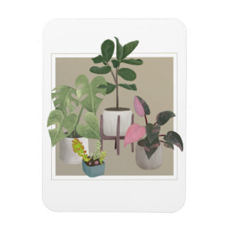 Potted Houseplants Magnet