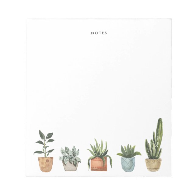 Potted Houseplants Notepad (Front)