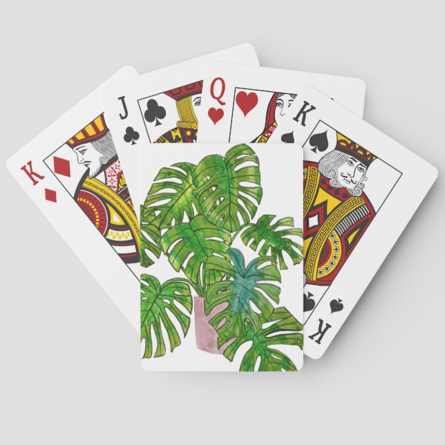 Potted Jungle I Poker Cards (Back)