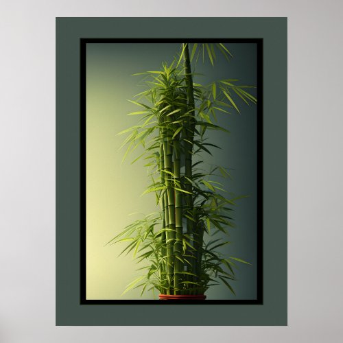 Potted Natural Lucky Bamboo Poster