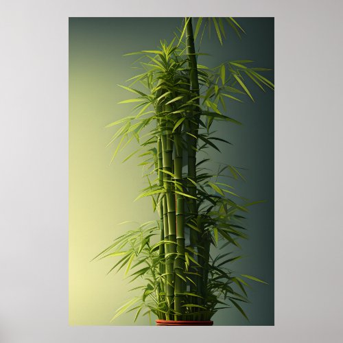 Potted Natural Lucky Bamboo Poster