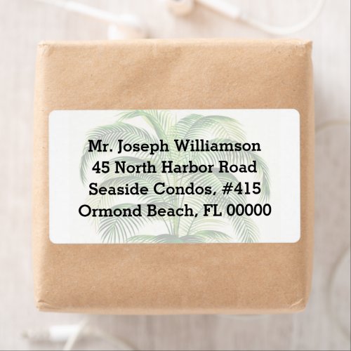 Potted Palm Tree Custom Shipping Labels