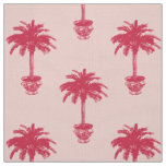 Potted Palm Tree in Shades of Coral Pink Fabric