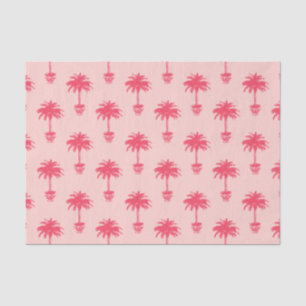 Potted Palm Tree in Shades of Coral Pink Tissue Paper